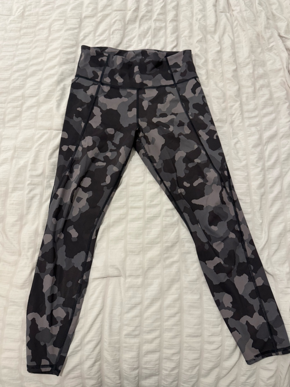 Athleta Gray & Black Camo Performance Leggings